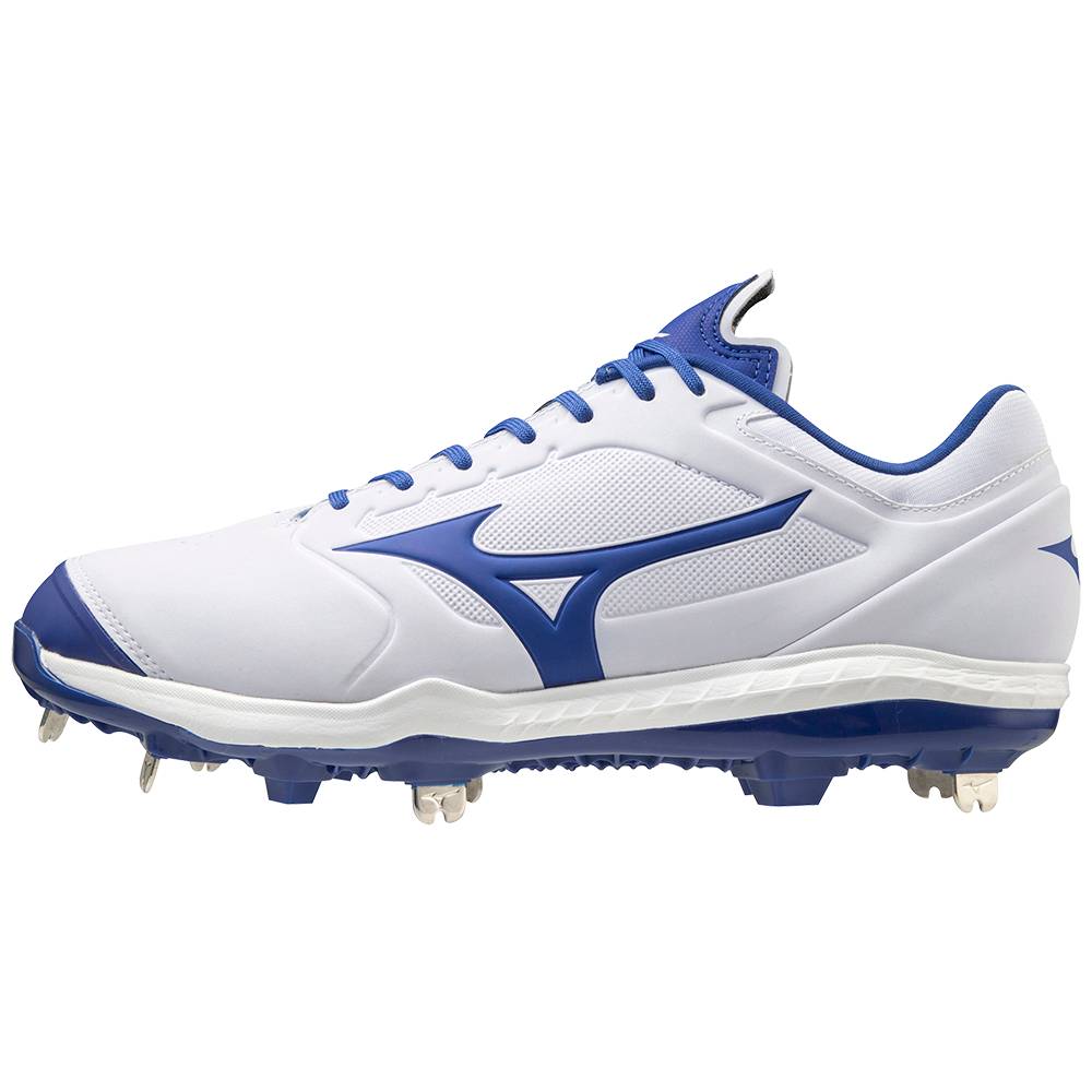 Mizuno Sweep 5 Rövidszárú Metal Női Softball Cipő Fehér/Királykék OAD340815